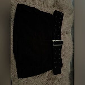 !NEVER WORN WITH TAGS! - Princess Polly black corduroy belt skirt!